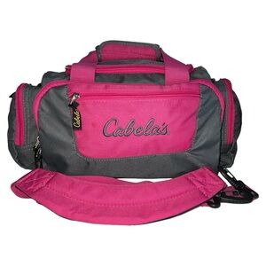 Cabela’s Range Carryall Travel Bag Utility Tote Pink Gray with Shoulder Strap